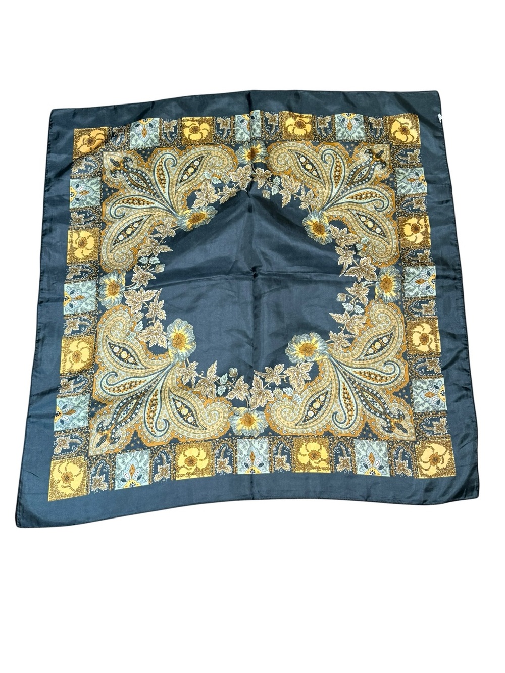 Paisley Square Scarf  hijab babushka twilly for purse